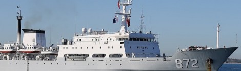 Navio de pesquisas da Marinha chinesa visita Salvador