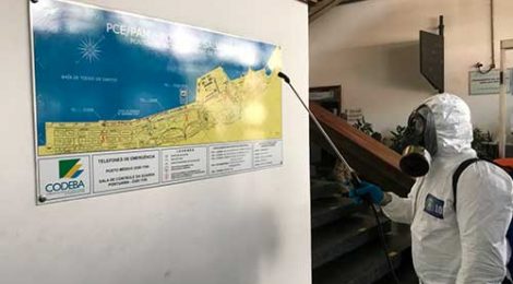 Comando Conjunto Bahia conclui descontaminação nos Portos da Companhia de Docas do Estado