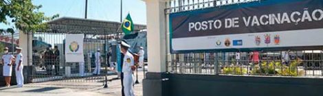 Marinha inaugura o primeiro posto de vacinação no Rio de Janeiro