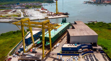 Wilson Sons realiza nova docagem de navio da Norsul em seus estaleiros no Guarujá