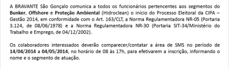Comunicado BRAVANTE