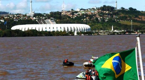 Marinha brasileira patrulha orla do Guaíba contra terrorismo