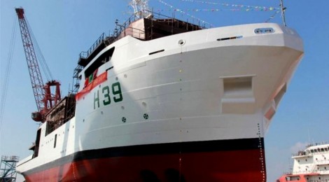 Marinha informa o lançamento ao mar do Navio  ‘Vital de Oliveira’,  na China