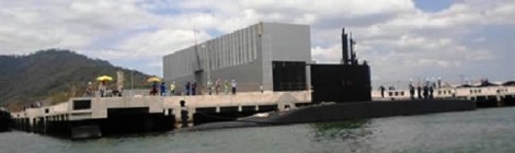 Submarino ‘Timbira’ é o primeiro a atracar na nova Base Naval em Itaguaí