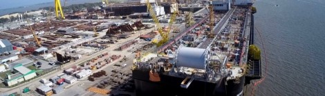 Estaleiro recebe módulos para finalizar P-66, voltada ao pré-sal, diz Petrobras