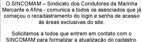 Aviso de Recadastramento