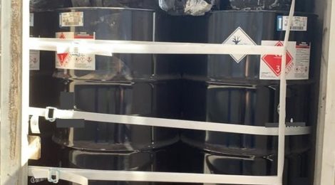 Receita Federal localiza 911 kg de cocaína em carregamento de óleo de laranja no Porto de Santos