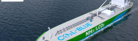 Mitsubishi conclui estudo conceitual para navio transportador de amônia/LCO 2