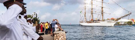 Velas Latinoamerica 2022: Navio-Veleiro “Cisne Branco” atraca em Curaçao