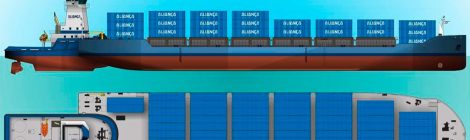 Aliança apresenta primeiras barcaças oceânicas de transporte de contêineres feitas no Brasil