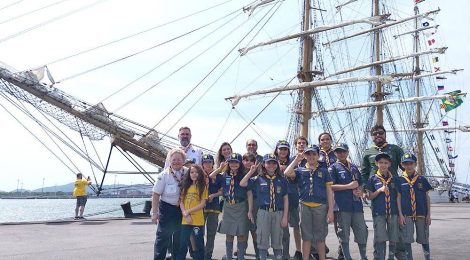 Navio-Veleiro “Cisne Branco” visita o Porto de Santos