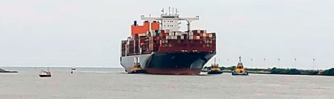 Portonave recebe primeiro navio com 51 metros de boca