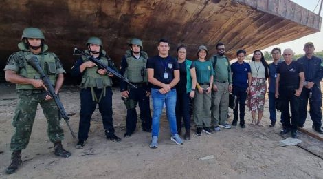 Marinha flagra operação clandestina em estaleiro às margens do Rio Tapajós