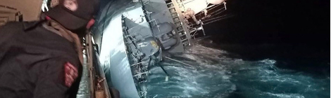 Navio de guerra tailandês afunda após falha na propulsão em forte tempestade