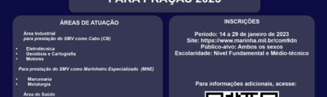 Comando do 9º Distrito Naval abre processo seletivo para Praça Temporário