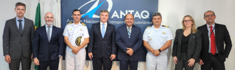 ANTAQ E MARINHA DO BRASIL SE REÚNEM PARA DISCUTIR A COLABORAÇÃO DA AGÊNCIA DURANTE A AUDITORIA DA IMO NO PAÍS