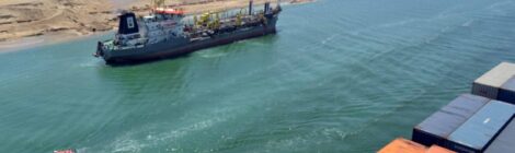 Trânsito cai 25% no Canal de Suez na segunda quinzena de dezembro