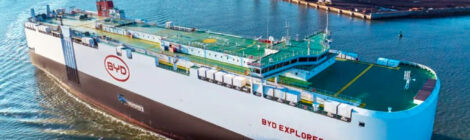 BYD coloca em operação seu primeiro navio ro-ro