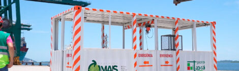 Porto Itapoá desenvolve internamente gaiola de emergência exclusiva para resgate