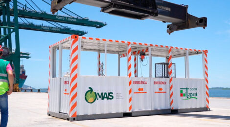 Porto Itapoá desenvolve internamente gaiola de emergência exclusiva para resgate