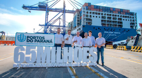 Portos do Paraná ultrapassa 65 milhões de toneladas movimentadas em 2023