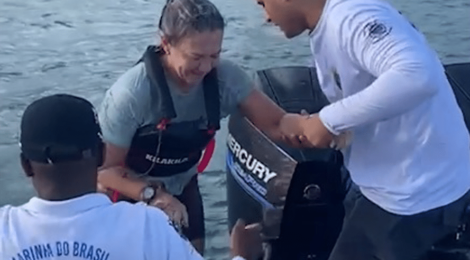 Canoístas são salvos na durante mudança repentina de ventos na Baía de Todos os Santos, em Salvador