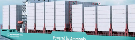 Força-tarefa da indústria ganha AiP duplo para projeto de porta-contêineres movido a amônia