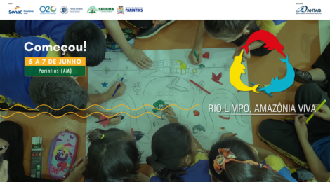 Ação interativa com alunos de Parintins (AM) abre o primeiro dia do Rio Limpo, Amazônia Viva
