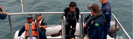 Marinha realiza resgate de sete tripulantes em Angra dos Reis