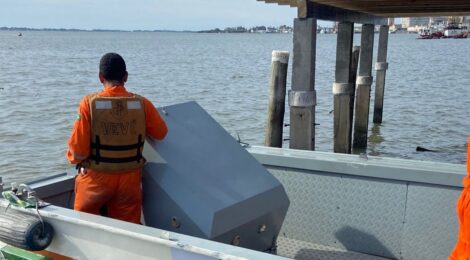 Simulado operacional testa embarcações de emergência no Porto do Rio Grande