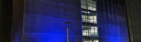 Sede da ANTAQ se ilumina de azul para celebrar o Dia Marítimo Mundial