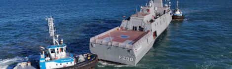 Marinha acompanha testes de navegação da Fragata Tamandaré