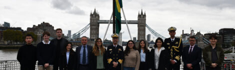 Navio-Escola “Brasil” celebra 10 anos da parceria entre King’s College London e Marinha do Brasil