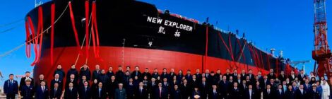 China entrega primeiro petroleiro de grande porte movido a metanol e combustível duplo