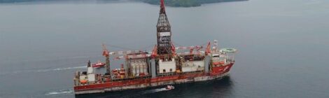 Navio-sonda da Foresea volta à Bacia de Santos após parada programada